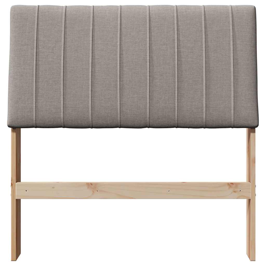 vidaXL Gepolstertes Kopfteil Taupe 90 cm Massives Kiefernholz