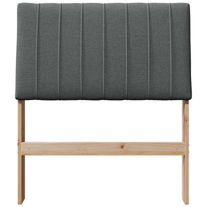 vidaXL Gepolstertes Kopfteil Dunkelgrau 80 cm Massives Kiefernholz