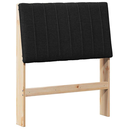 vidaXL Gepolstertes Kopfteil Schwarz 80 cm Massives Kiefernholz