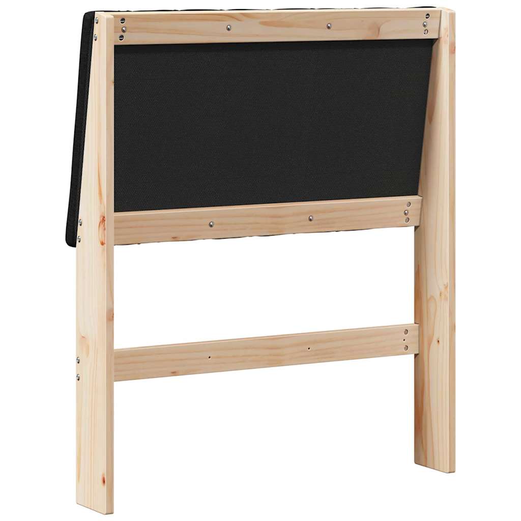 vidaXL Gepolstertes Kopfteil Schwarz 80 cm Massives Kiefernholz