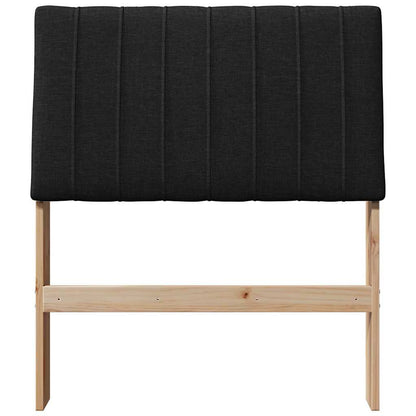 vidaXL Gepolstertes Kopfteil Schwarz 80 cm Massives Kiefernholz