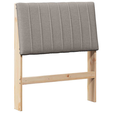 vidaXL Gepolstertes Kopfteil Taupe 80 cm Massives Kiefernholz
