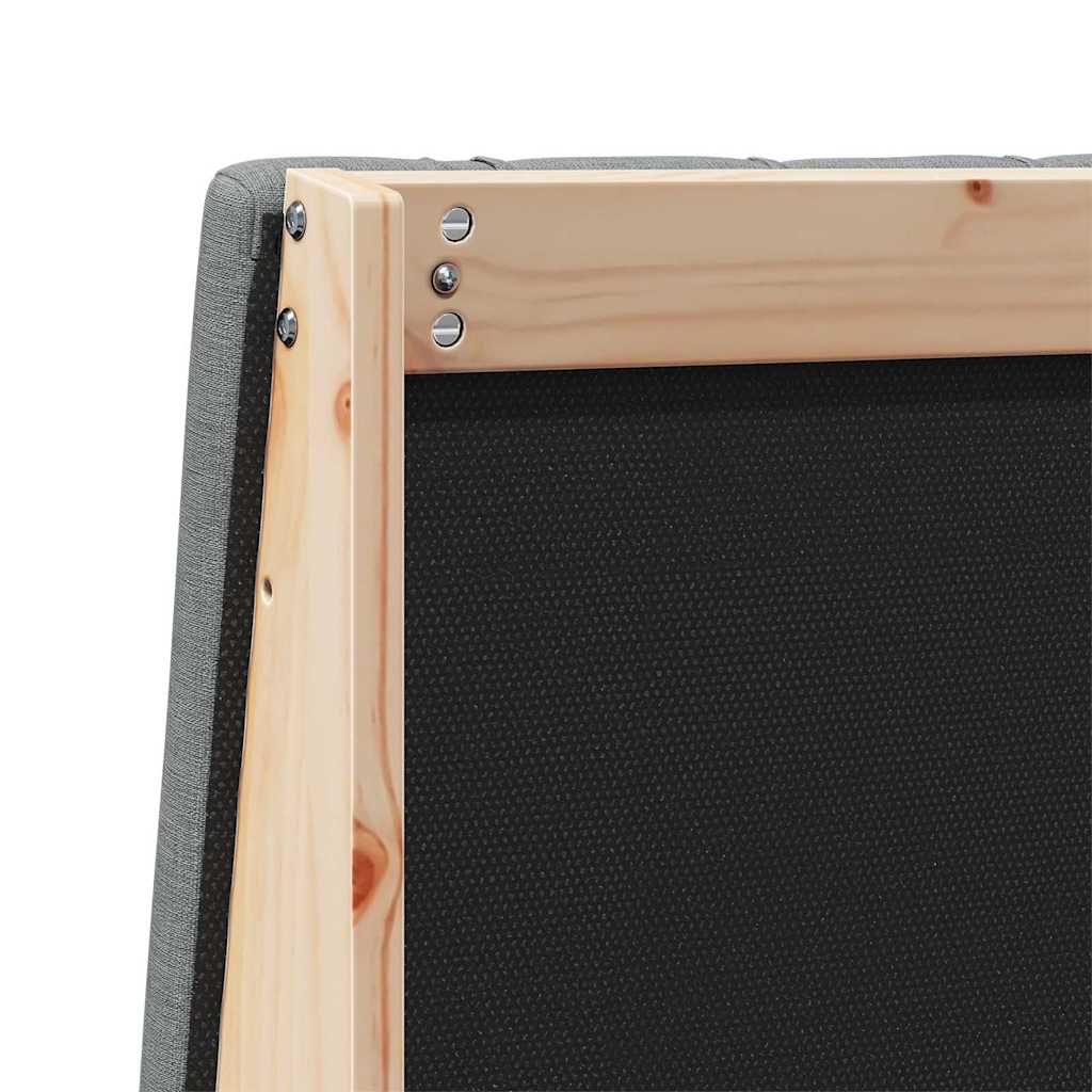 Gepolstertes Kopfteil Dunkelgrau 75 cm Massives Kiefernholz