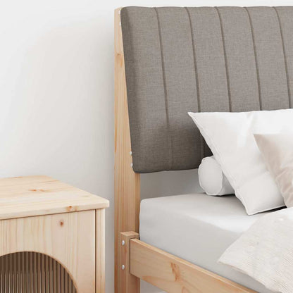 vidaXL Gepolstertes Kopfteil Taupe 75 cm Massives Kiefernholz