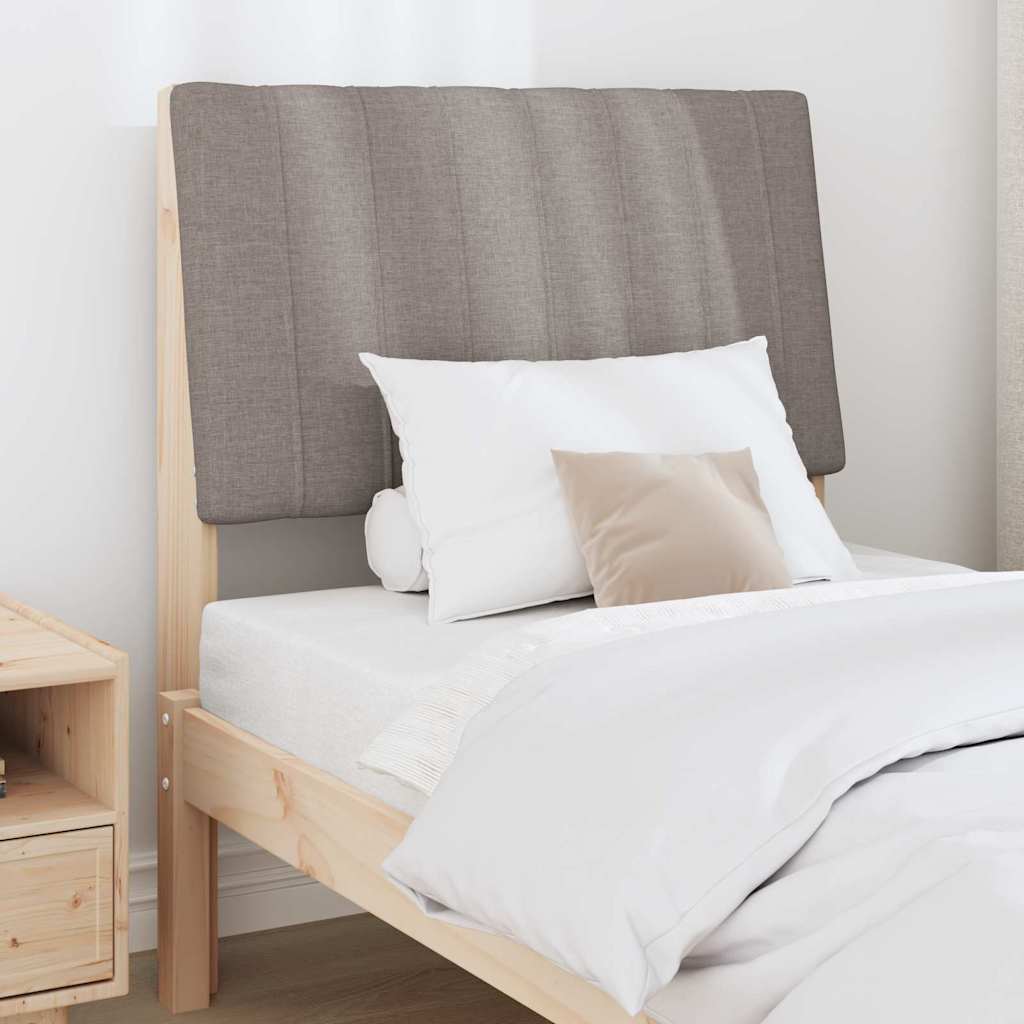 vidaXL Gepolstertes Kopfteil Taupe 75 cm Massives Kiefernholz