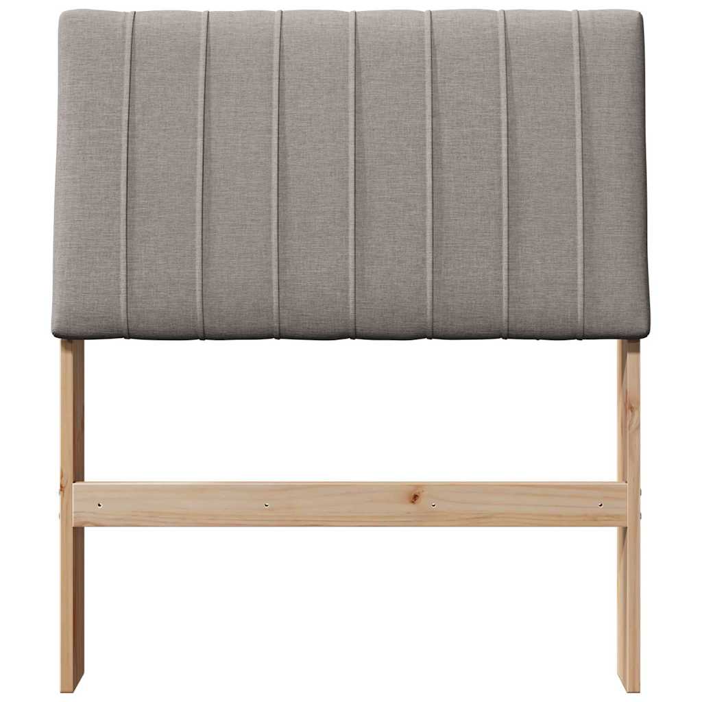 vidaXL Gepolstertes Kopfteil Taupe 75 cm Massives Kiefernholz