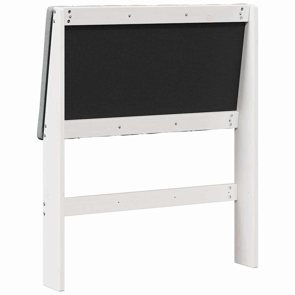 Gepolstertes Kopfteil Hellgrau 75 cm Massives Kiefernholz