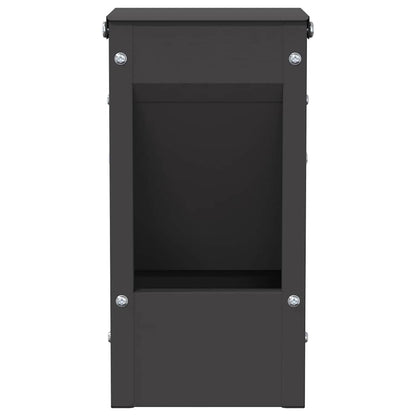 Kaninchenfütterer Schwarz 12,5 x 12,5 x 25 cm