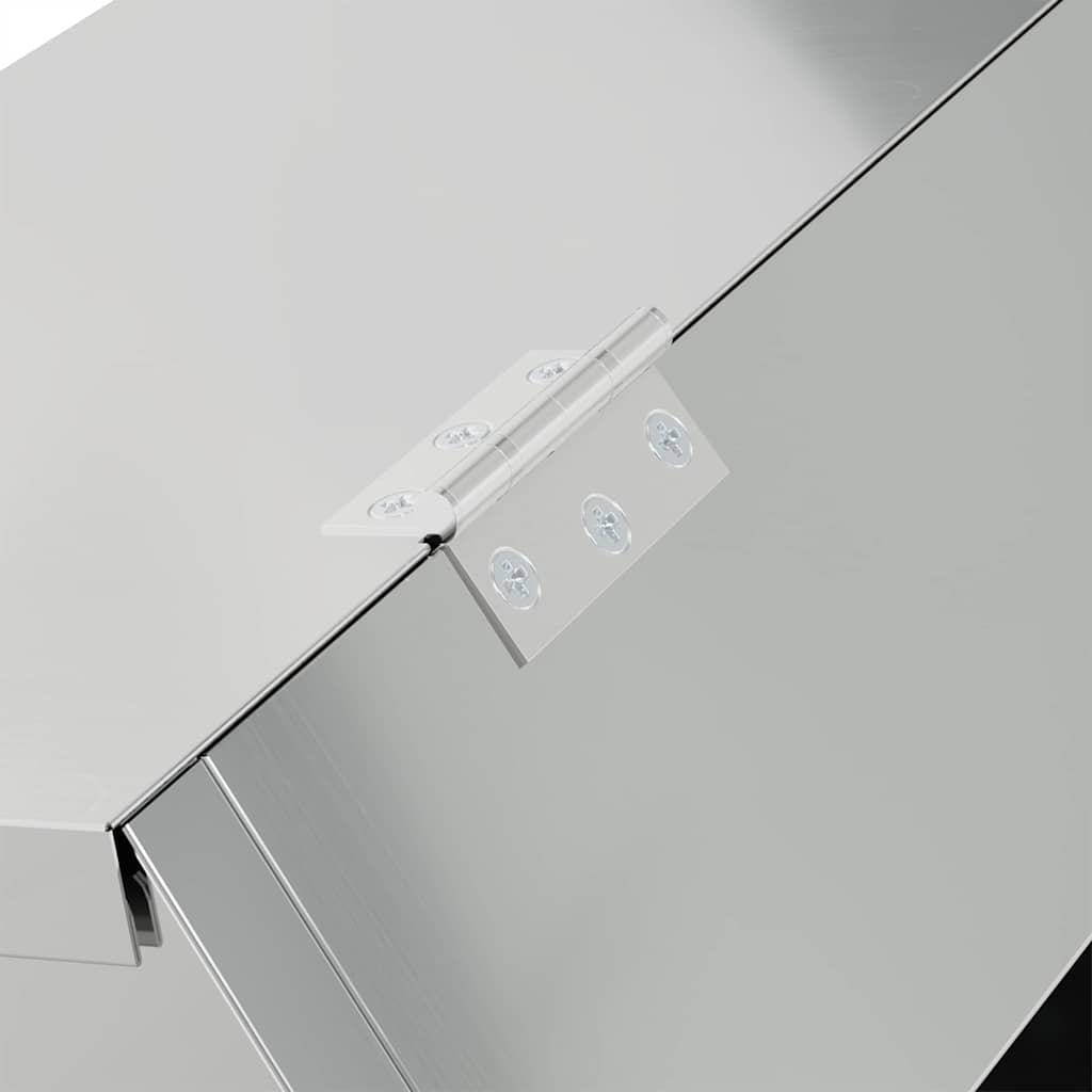 Kaninchenfütterer Silber 33,5 x 25,5 x 45,5 cm Verzinkter Stahl