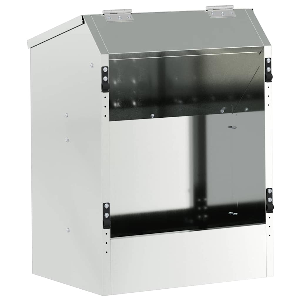 Kaninchenfütterer Silber 33,5 x 25,5 x 45,5 cm Verzinkter Stahl