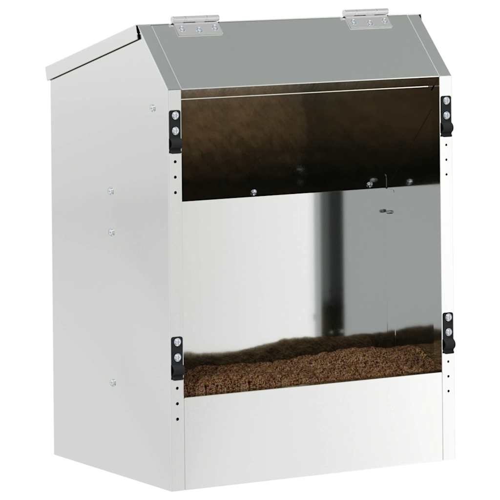 Kaninchenfütterer Silber 33,5 x 25,5 x 45,5 cm Verzinkter Stahl