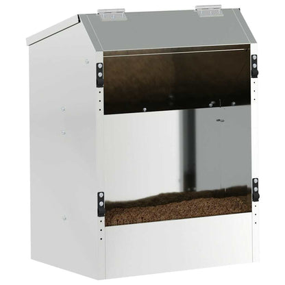 Kaninchenfütterer Silber 33,5 x 25,5 x 45,5 cm Verzinkter Stahl