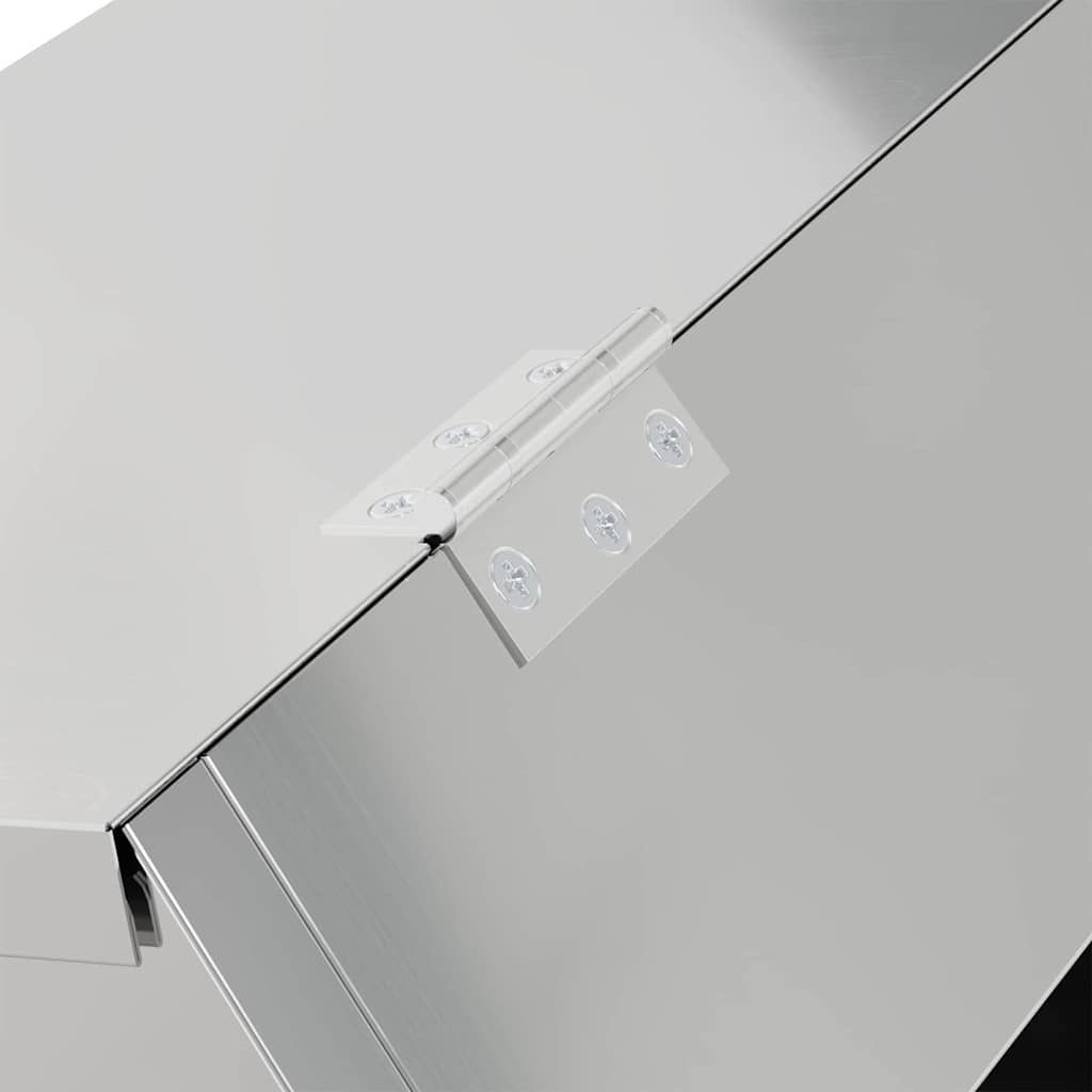 Kaninchenfütterer Silber 64,5 x 25,5 x 45,5 cm Verzinkter Stahl