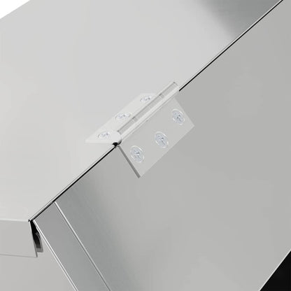 Kaninchenfütterer Silber 64,5 x 25,5 x 45,5 cm Verzinkter Stahl