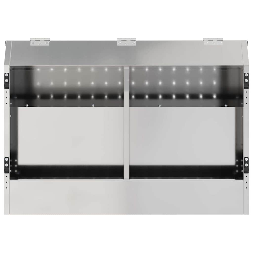 Kaninchenfütterer Silber 64,5 x 25,5 x 45,5 cm Verzinkter Stahl