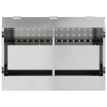 Kaninchenfütterer Silber 64,5 x 25,5 x 45,5 cm Verzinkter Stahl