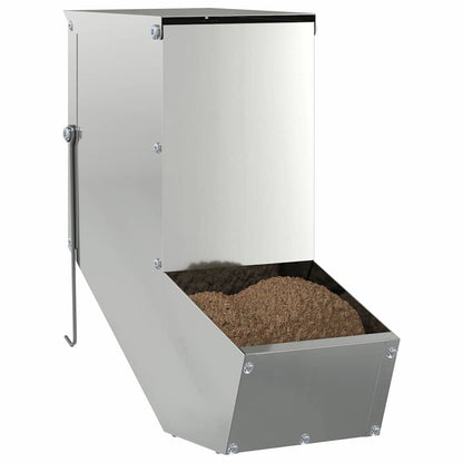 Kaninchenfütterer Silber 12,5 x 26 x 28,5 cm Verzinkter Stahl