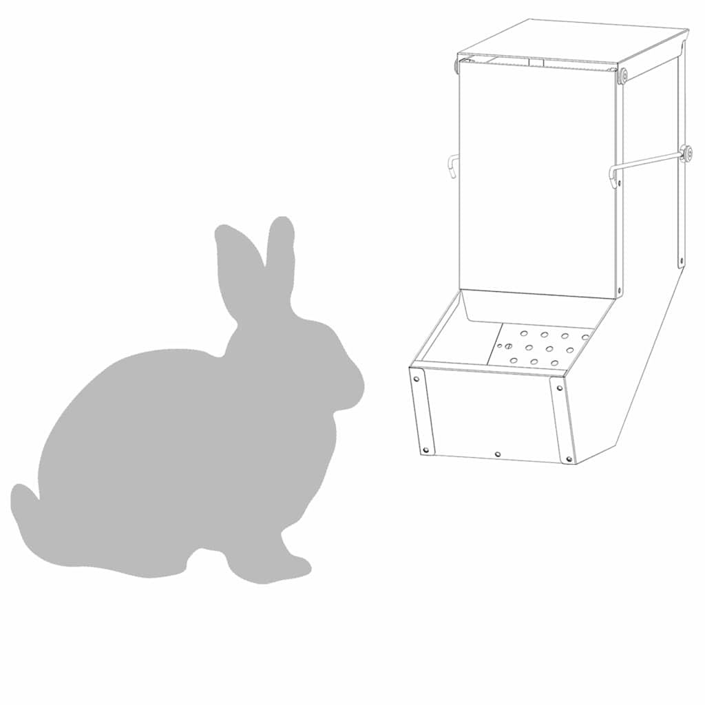 Kaninchenfütterer Olive Grün 12,5 x 26 x 28,5 cm