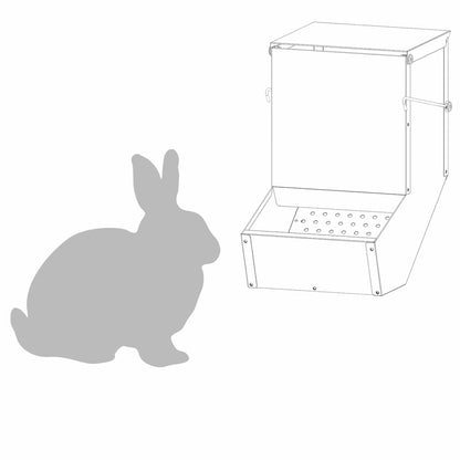 Kaninchenfütterer Olive Grün 17,5 x 26 x 28,5 cm