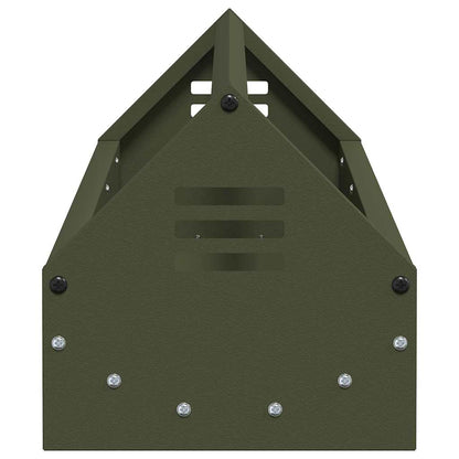 Hühnerfütterungsrinne Olive Grün 108 x 20,5 x 20 cm