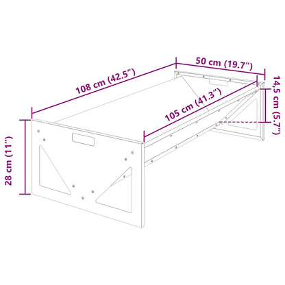 Futtertröge für Nutztiere Silber 108 x 50 x 28 cm