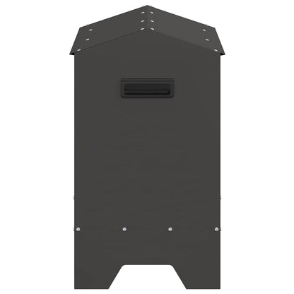 Hühnerfütterungsrinne Schwarz 81 x 32 x 53,5 cm