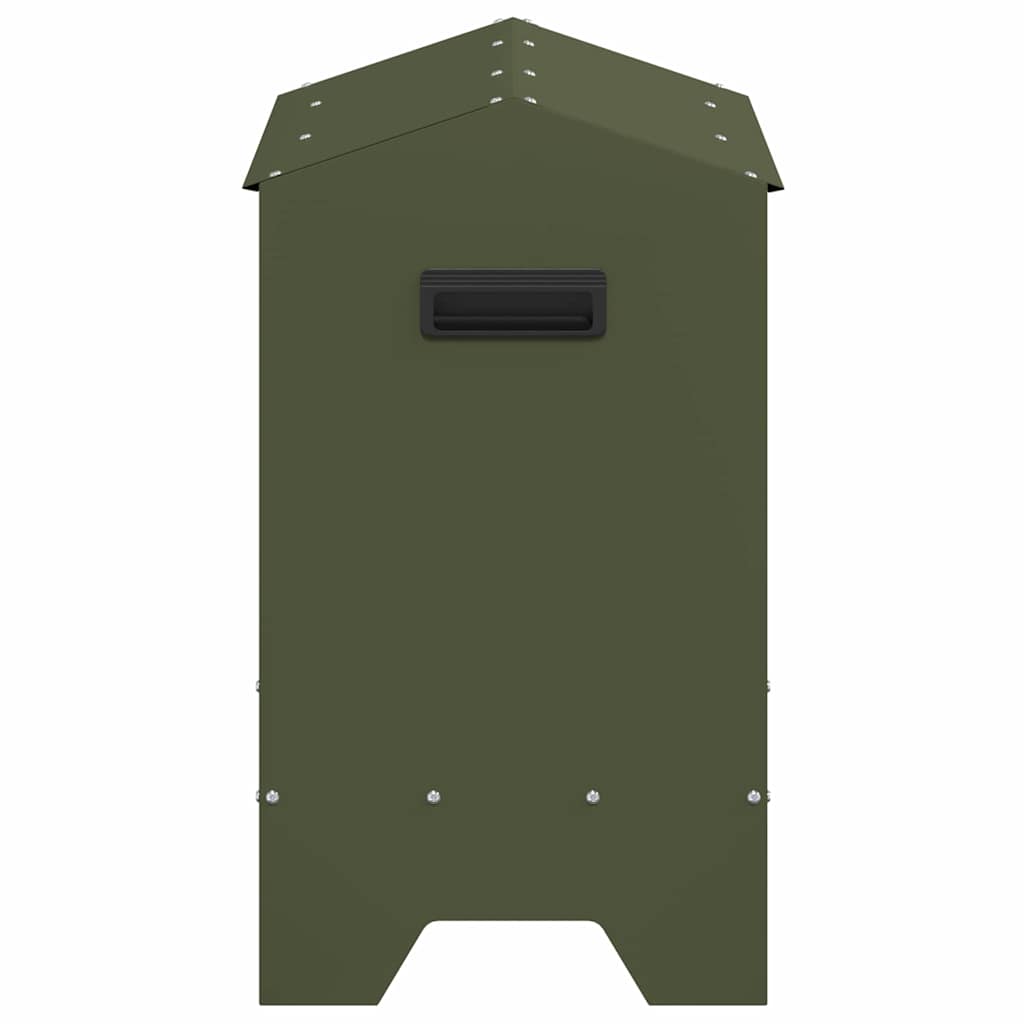 Hühnerfütterungsrinne Olive Grün 81 x 32 x 53,5 cm