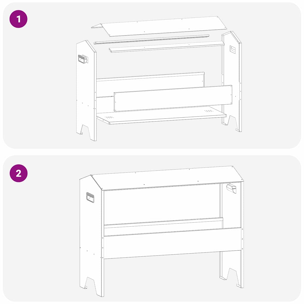 Futtertröge für Nutztiere Silber 79 x 35 x 62 cm