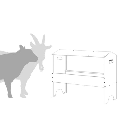 Futtertröge für Nutztiere Silber 79 x 35 x 62 cm