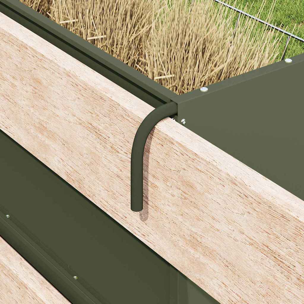 Heu Futterspender Olive Grün 71 x 33 x 70 cm