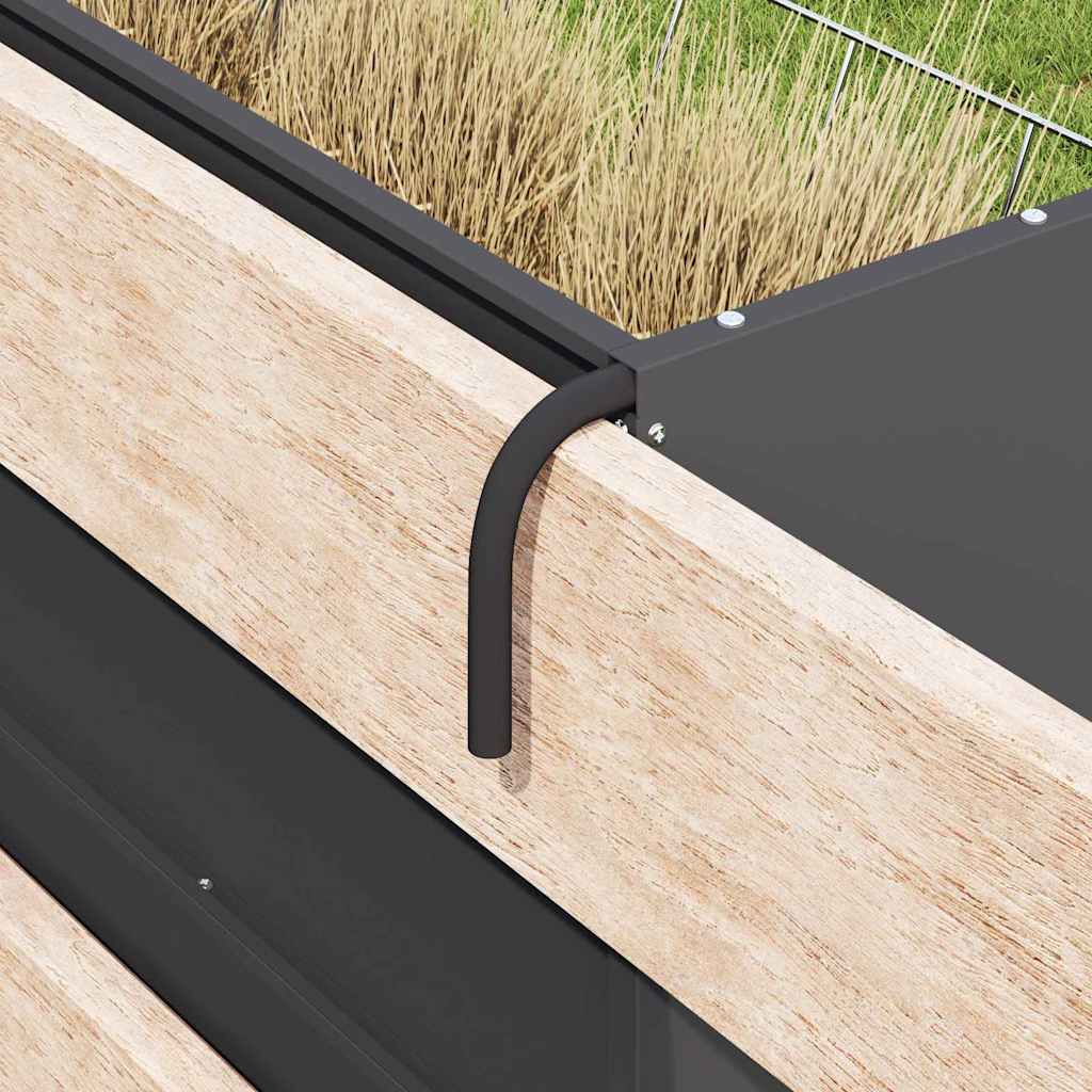 Hängender Heufutterspender Schwarz 61 x 33 x 66 cm