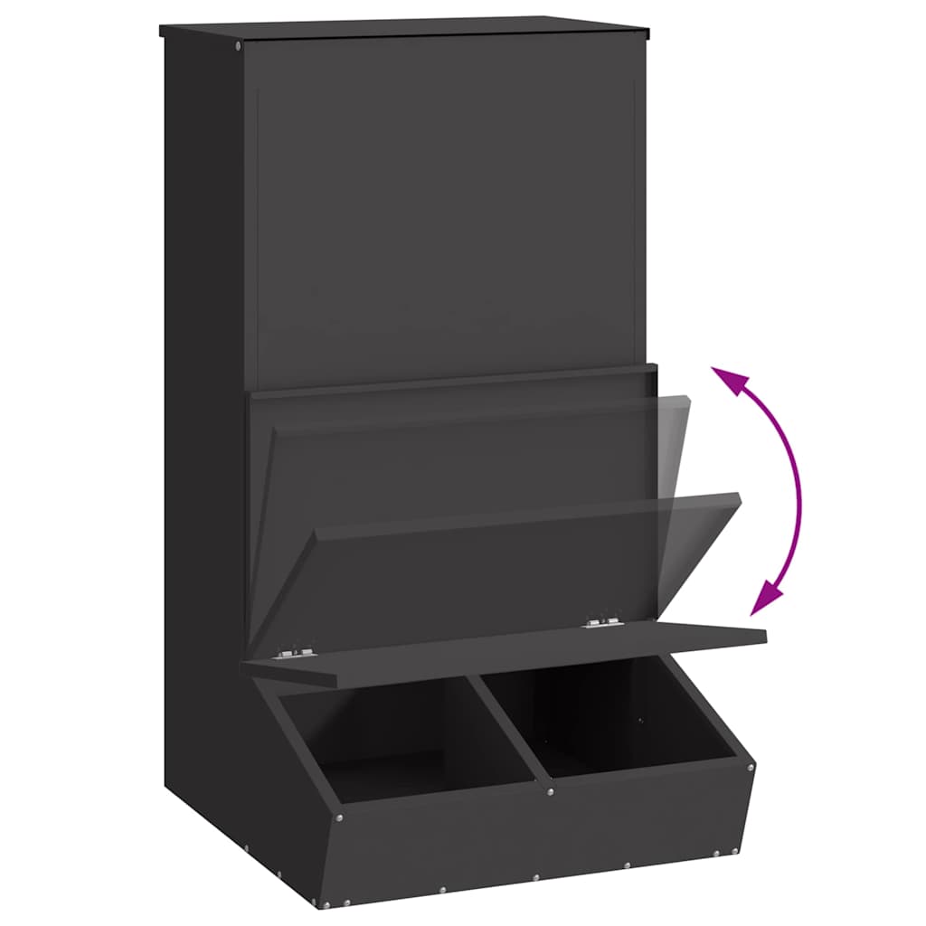 Schweinfutterspender Schwarz 55 x 51 x 91,5 cm