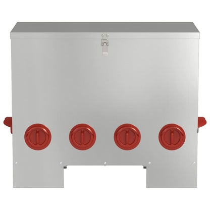 Hühnerfütterer Silber 60,5 x 29 x 51 cm Verzinkter Stahl