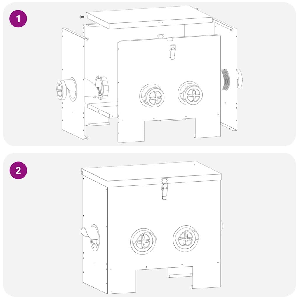 Hühnerfütterer Silber 40,5 x 25 x 38 cm Verzinkter Stahl