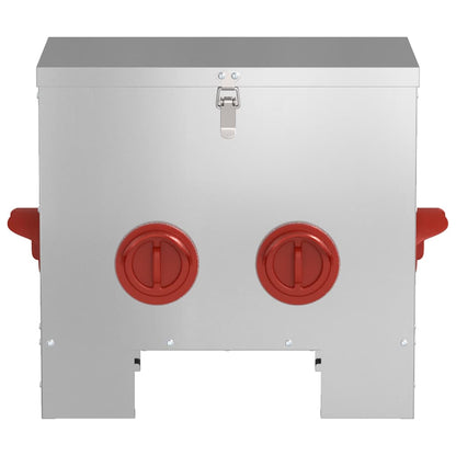 Hühnerfütterer Silber 40,5 x 25 x 38 cm Verzinkter Stahl