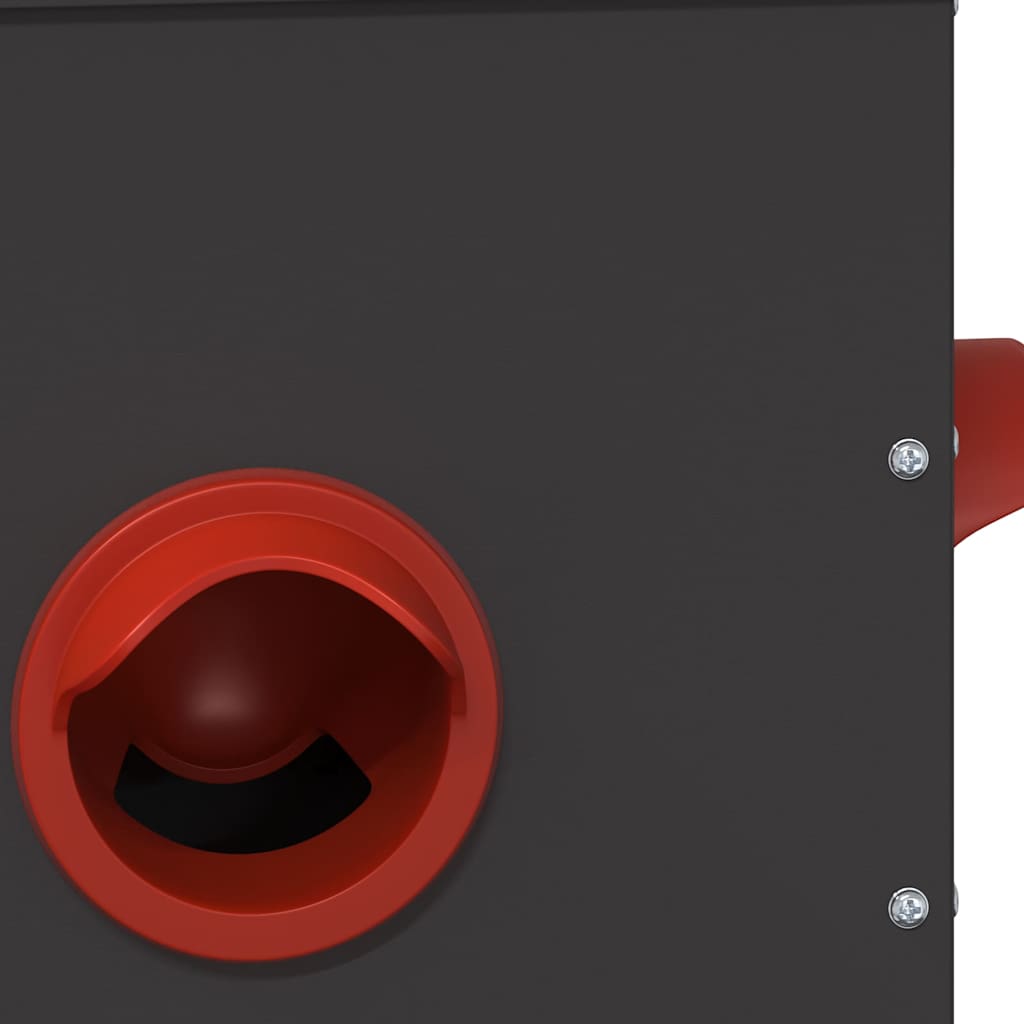 Hühnerfütterer Schwarz 41,5 x 20,5 x 33 cm Kaltgewalzter Stahl