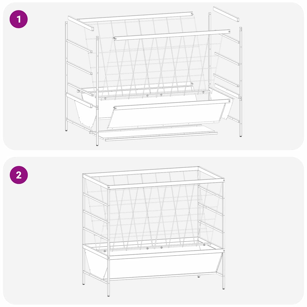 Viehfutterspender Olive Grün 100 x 60 x 90 cm