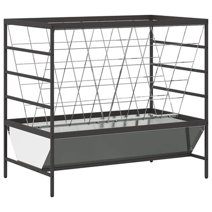 vidaXL Viehfutterspender Silber 100 x 60 x 90 cm Verzinkter Stahl