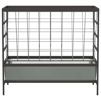 vidaXL Viehfutterspender Silber 100 x 60 x 90 cm Verzinkter Stahl