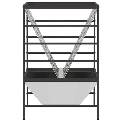 vidaXL Viehfutterspender Silber 100 x 60 x 90 cm Verzinkter Stahl