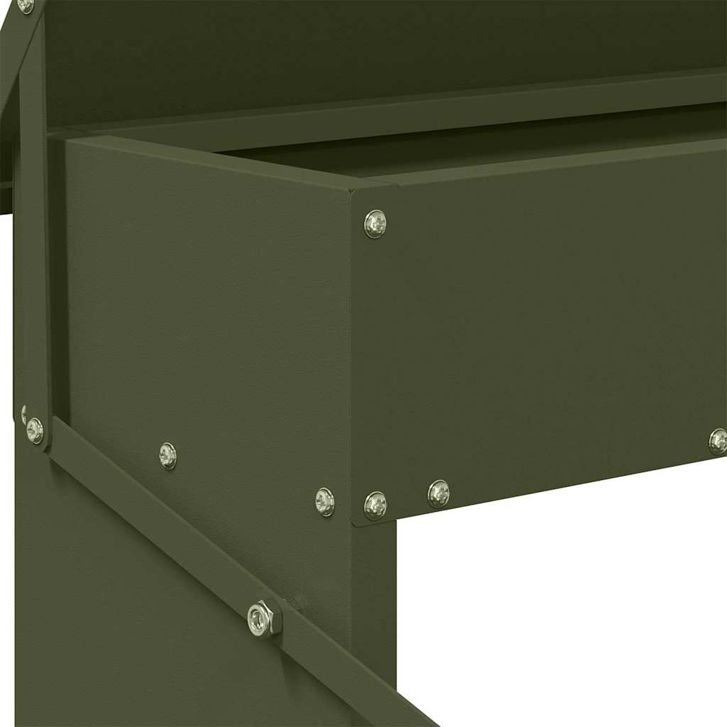 Hühnertretfeeder Olive Grün 48,5 x 39,5 x 19 cm