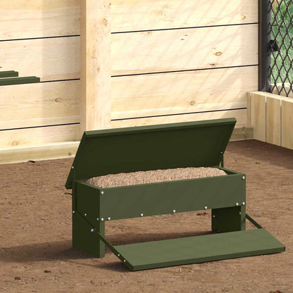 Hühnertretfeeder Olive Grün 48,5 x 39,5 x 19 cm