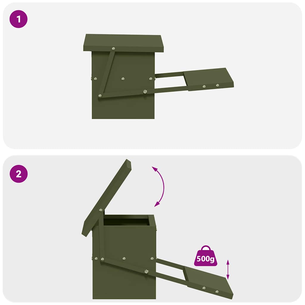 Hühnertretfeeder Olive Grün 48,5 x 39,5 x 19 cm