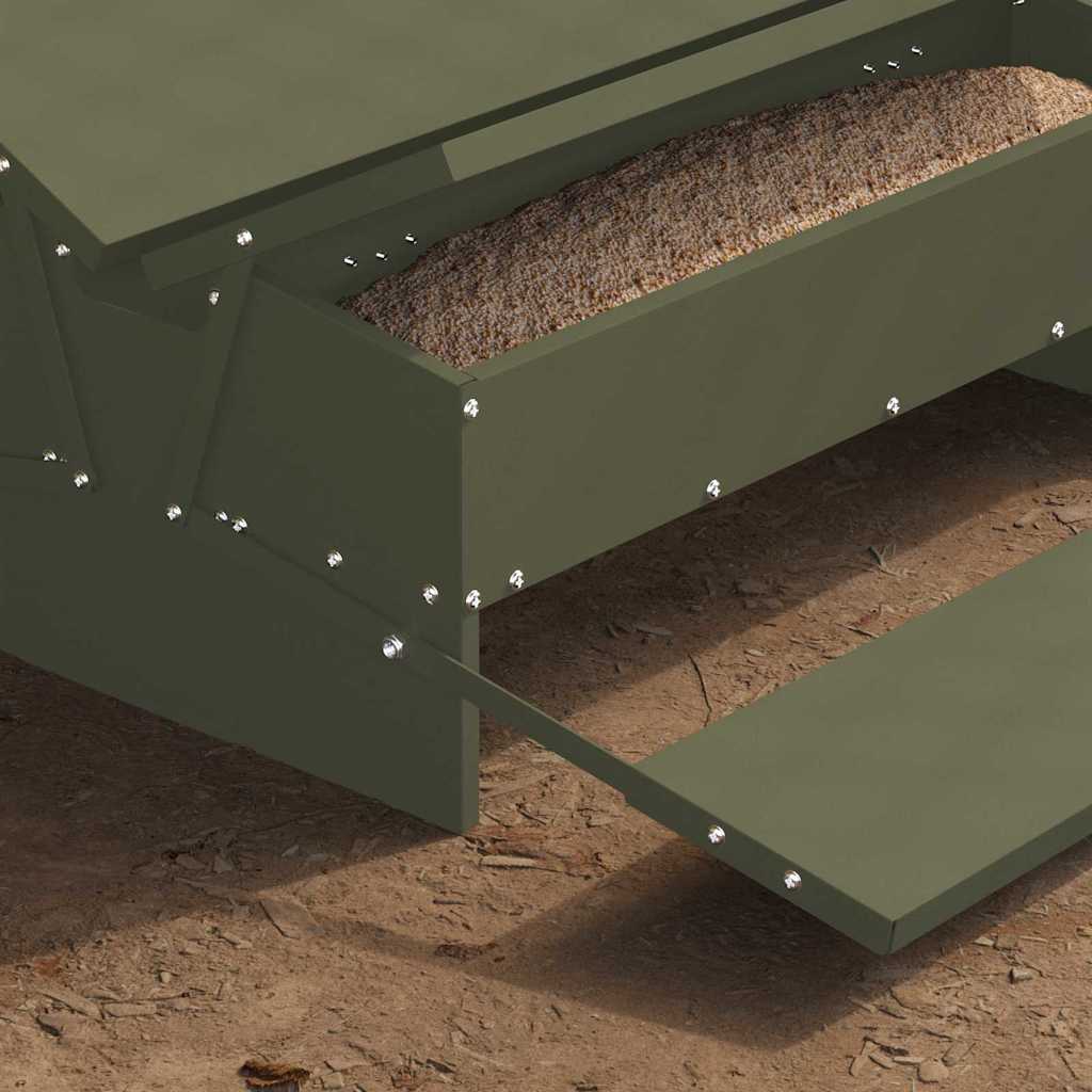 Hühnertretfeeder Olive Grün 75 x 53 x 20,5 cm