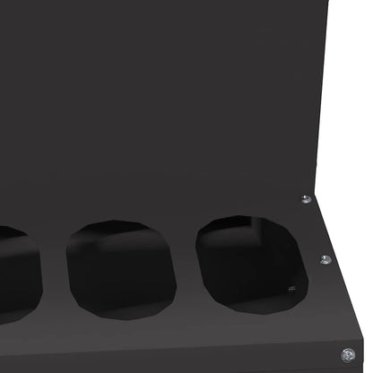 Hühnerfütterer Schwarz 40 x 40 x 45 cm Kaltgewalzter Stahl