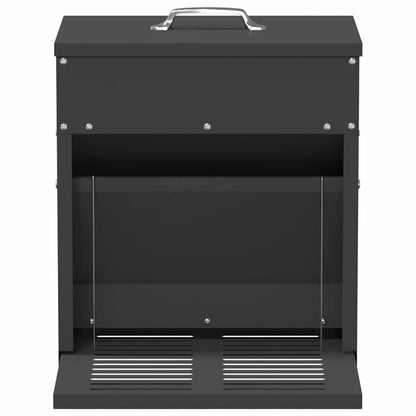 Hühnertretfeeder Schwarz 33 x 42 x 40 cm Kaltgewalzter Stahl