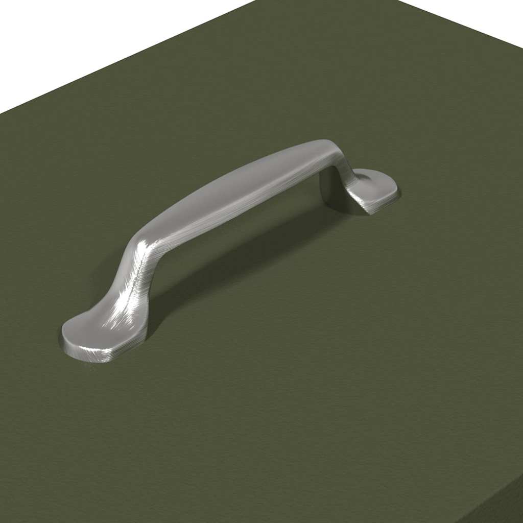 Hühnertretfeeder Olive Grün 33 x 42 x 40 cm Kaltgewalzter Stahl