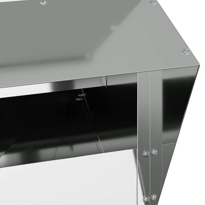 Hühnerfütterer Silber 35 x 30,5 x 43,5 cm Verzinkter Stahl