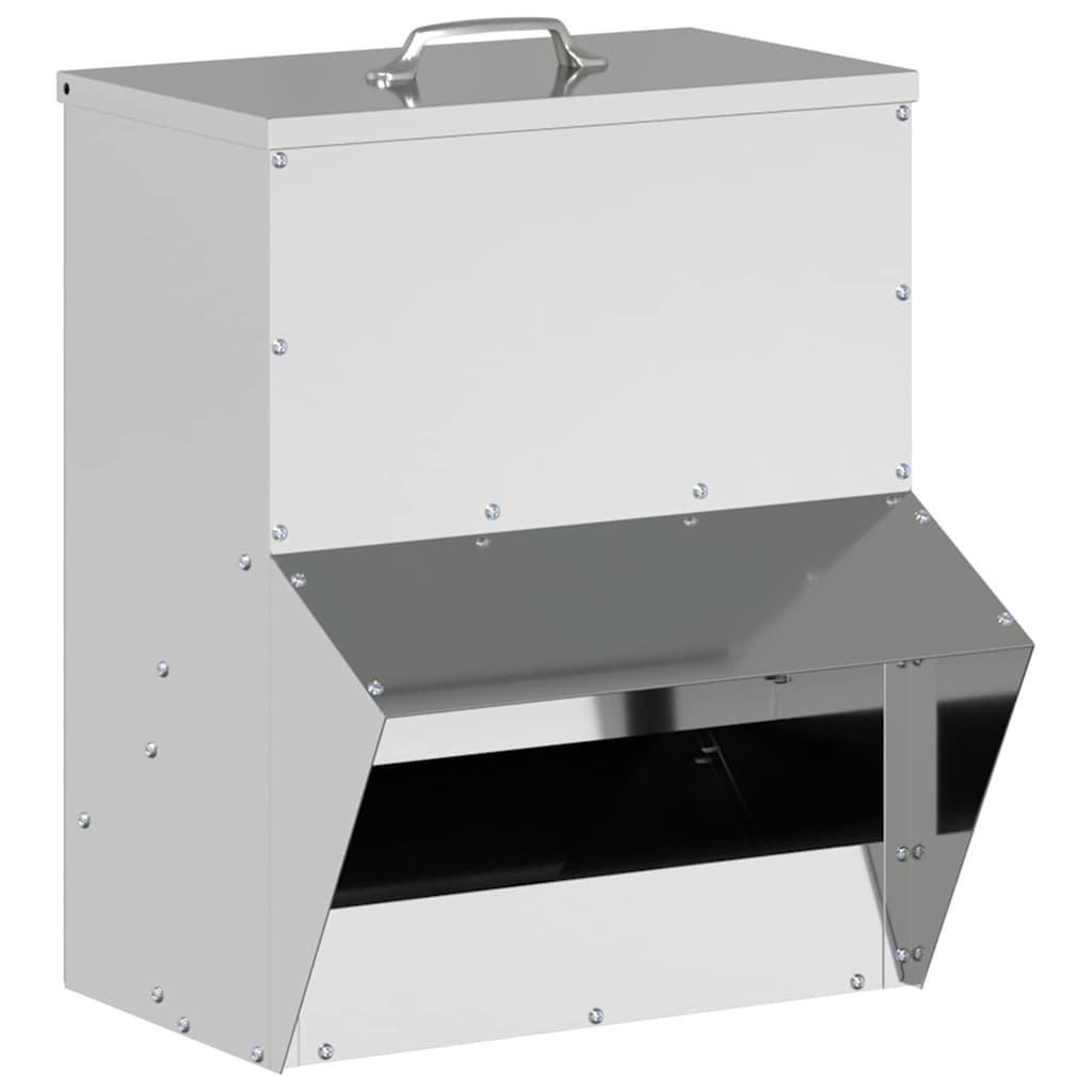 Hühnerfütterer Silber 35 x 30,5 x 43,5 cm Verzinkter Stahl