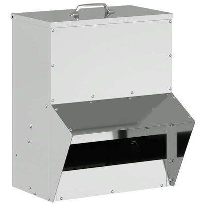 Hühnerfütterer Silber 35 x 30,5 x 43,5 cm Verzinkter Stahl